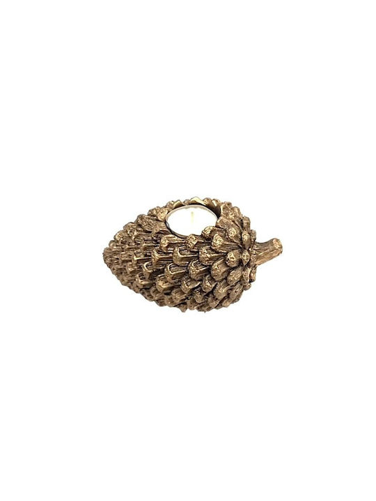 Art Et Lumiere Decorative Ceramic Pine Cone 15.5x10x9.5cm Gold