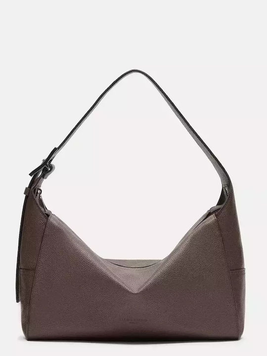 Leder Damentasche Schultertasche Braun