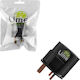 Lime Successories Lime Adapter Schuko Europe Female Socket UK 3 Pin Male Detachable Fuse 13A Child Protection Black