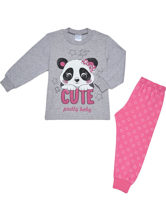 Pretty Baby Детска пижама Зимна Grey-fuchsia
