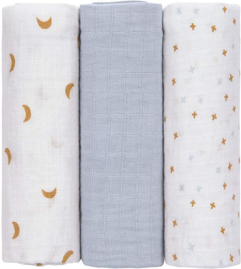 Laessig Swaddle Blanket Multicolor 85x85εκ. 3buc