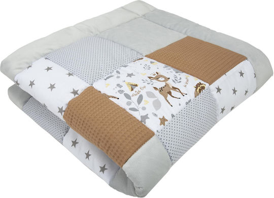 Medi Partners Play Mat 100% Cotton 100x100cm Multifunctional Thick Soft Baby Play Mat Playpen Insert