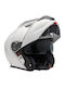ZN-918 White Motorcycle Helmet Flip-Up ECE 22.06 1650gr with Sunvisor