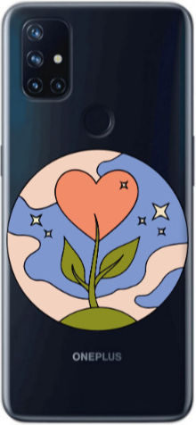 Oneplus Nord 10 Hearted Flower Transparent Silicone Tpu Θήκη