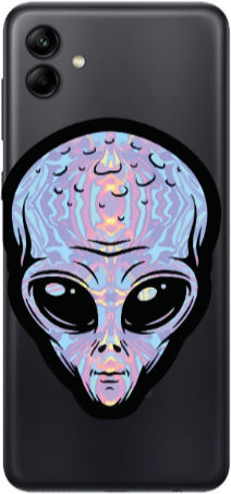 Samsung A04 Alien Transparent Silicone TPU Case