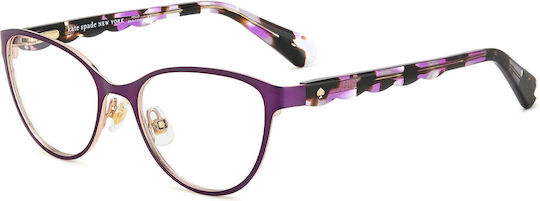 Kate Spade Παιδικός Μεταλλικός Σκελετός Γυαλιών Cat Eye Μωβ