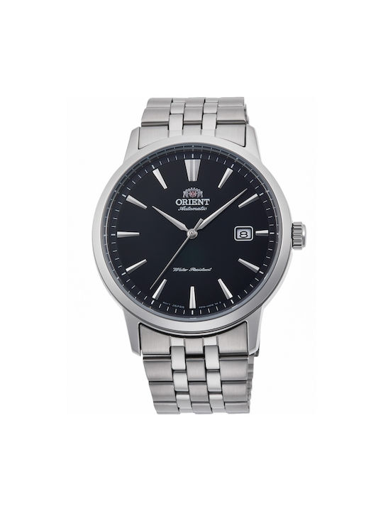 Orient Contemporary Ανδρικό Ρολόι 41.6mm Αυτόματο με Ασημί Μεταλλικό Μπρασελέ