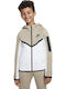 Athletic Kids Cardigan Cotton with Hood White Sportswear Tech