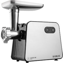 Samus Smt-2200x Meat Grinder 2200w 1+ Speed Reverse Stainless Steel Black Stainless Steel Samus Smt-2200x Meat Grinder 2200w 1+ Speed Reverse Stainless Steel Black Stainless Steel