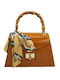 De piele Geantă de damă Crossbody Tabac maro