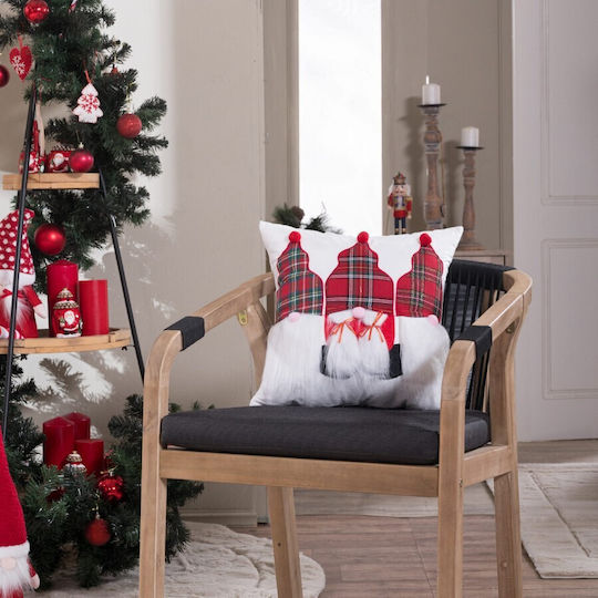 Teoran Christmas Decorative Square Pillowcase White 45x45cm