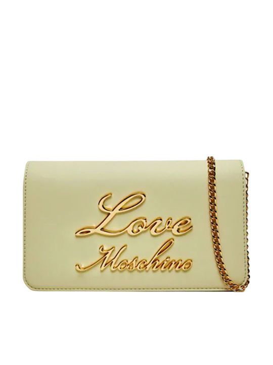 Moschino Γυναικεία Τσάντα Ώμου Εκρού