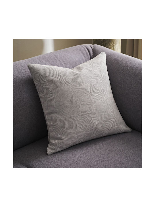 Gofis Home Διακοσμητική Μαξιλαροθήκη Nimbus από Βελούδο Cloud Grey 447/01 50x50εκ.