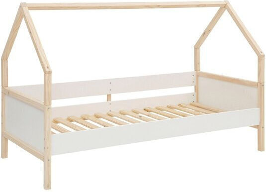 Kids Bed Single White for Mattress 90x200cm
