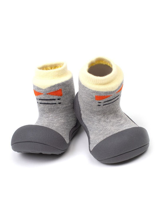 Attipas Παιδικές Καλτσοπαντόφλες Gray