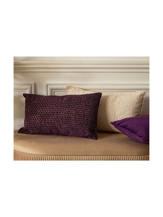 Atmosphera Μαξιλάρι Καναπέ Zaika από Βελούδο Purple 204481c 30x50εκ.