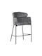 Stool Bar Upholstered with Fabric Tolerse Light Gray 55x60x43cm