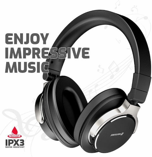 Swissten Jumbo Безжични / Жични Over Ear Слушалки с 16 часа Работа Черни