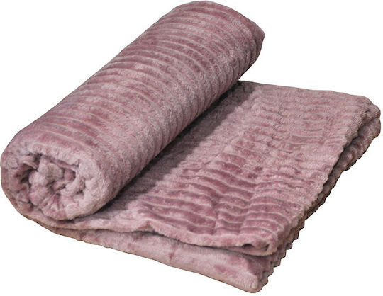 Sidirela Blanket Fleece Single 150x220cm Dusty Pink