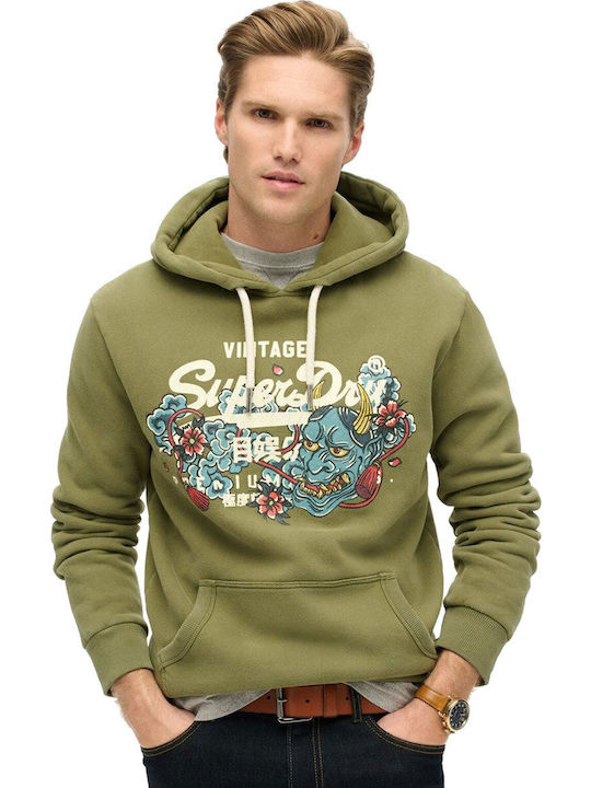 Superdry Ζακέτα Soft Moss Green