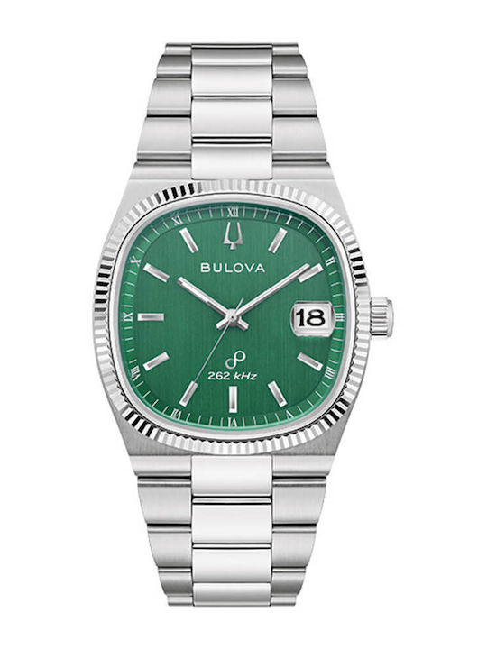 Bulova Γυναικείο Ρολόι 38mm Μπαταρίας με Ασημί Μεταλλικό Μπρασελέ