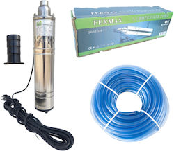 Komplettset Tauchpumpe Typ Tun 1,1 kW 3,6 m³/h 20 m 1'' Glattschlauch Bewässerung Inklusive Komplettset Tauchpumpe Typ Tun 1,1 kW 3,6 m³/h 20 m 1'' Glattschlauch Bewässerung Inklusive