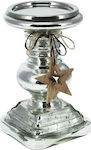 Koopman Christmas Silver Candlestick 22x13cm