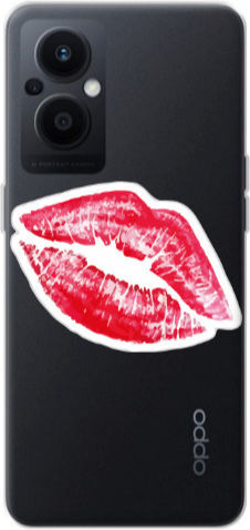Oppo Reno 7 Lite Faint Kiss Transparent Silicone TPU Case