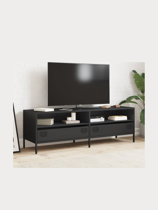 Mobilier TV Metalic Negru L135xA39xÎ43.5cm