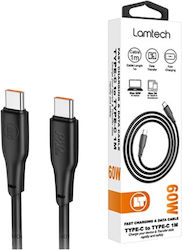 Lamtech USB 2.0 USB-C male - USB-C 60W 1m (LAM114406) Lamtech USB 2.0 USB-C male - USB-C 60W 1m (LAM114406)