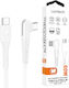 Lamtech Angle (90°) USB 2.0 Cable USB-C male - USB-C 60W PD Λευκό 1m LAM114307