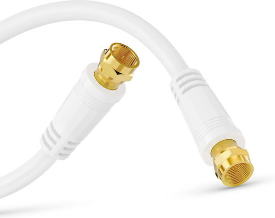 PerfectHD Καλώδιο Δορυφορικής F-Connector male - F-Connector male 10m (PHD-SW-100)
