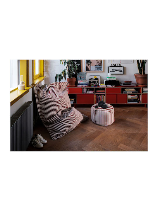 Bean Bag Bolster Poof Original Slim Cognac Crem...