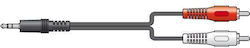 Skytronic Skytronic 3.5mm Male Audio Cable - 2x RCA Male Black 2.5m CALIN359