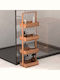 5Five Floor Bathroom Shelf Wooden with 4 Shelves 26.8x16x88cm Beige
