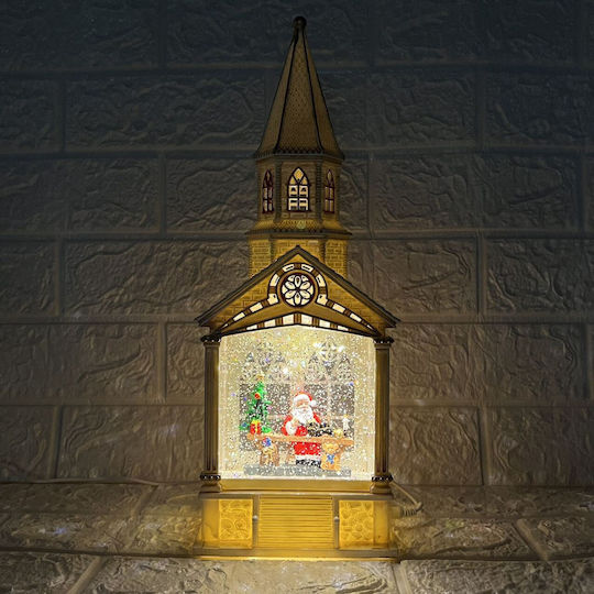 Weihnachtliche Schneekugel Beleuchtet 14x10x38cm 1Stück