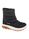 Synthetic Leather Snow Boots with Zipper Snowtrot Mid Black