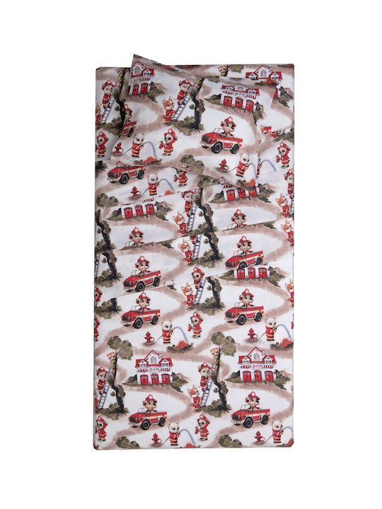 Viopros Kids Duvet Set Double Sided Single with Pillowcase Multicolour 160x240cm