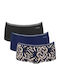 Βαμβακερά Women's Boxer 3Pack with Lace Blue