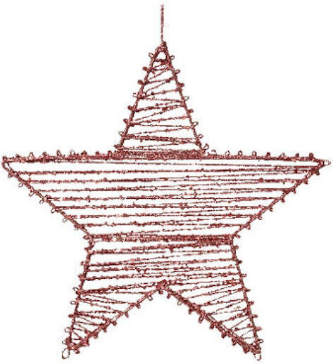 Kaemingk Crăciunesc Decorativ Suspendata Stea Plastic 25x25buc 1buc