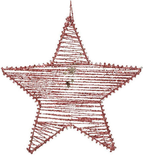 Kaemingk Crăciunesc Decorativ Suspendata Stea Plastic 30x30buc 1buc