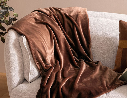 Atmosphera Cuddly Ημίδιπλη 180x230εκ. Brown