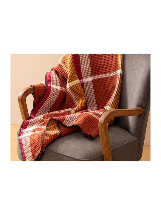 Atmosphera Owen Blanket Sofa 130x180cm Terracotta