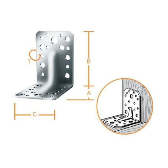 Vormann Connection Angle for Pergola Galvanized 1pcs