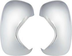 Set 2 Chrome Ornaments Mirrors Compatible Renault Trafic 2001-2014 Chrome Plastic