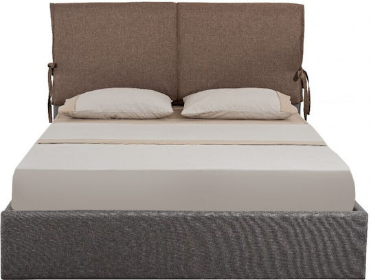 Sylvia Pat Single Tapițat Cu Material Gri Pentru Saltea 100x200cm