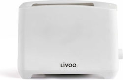 Livoo Toaster 2 Slots 750W White