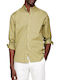 Langärmlig Baumwolle Hemd Utility Olive