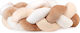Amek Toys Crib Bumpers Braided Inside Beige, White 20x180cm