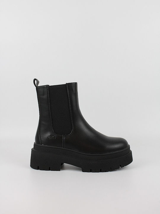 Exe Women's Chelsea Boots with Medium Heel Black